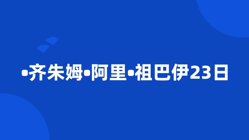 •齐朱姆•阿里•祖巴伊23日