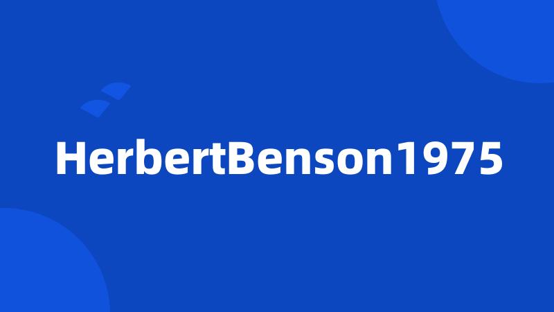 HerbertBenson1975