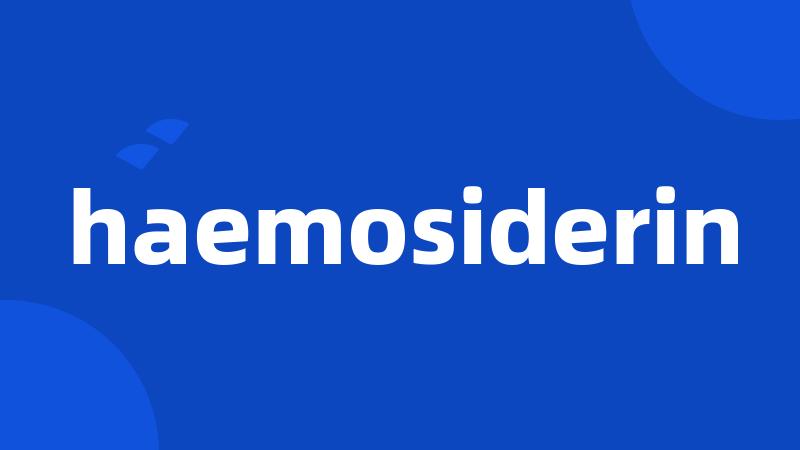 haemosiderin