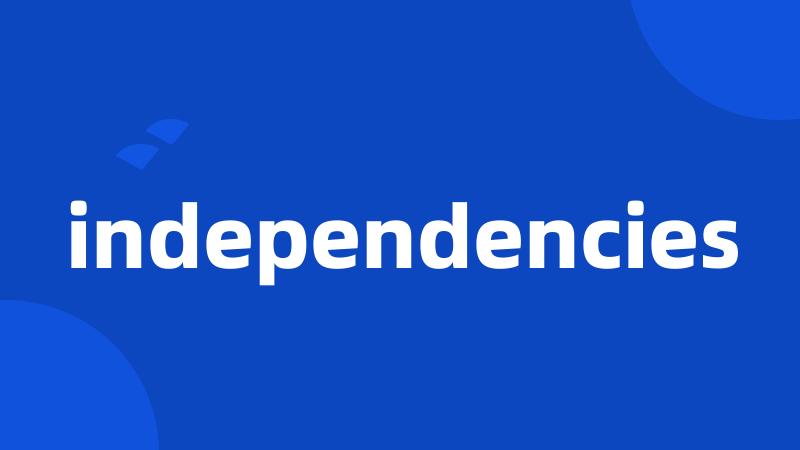 independencies