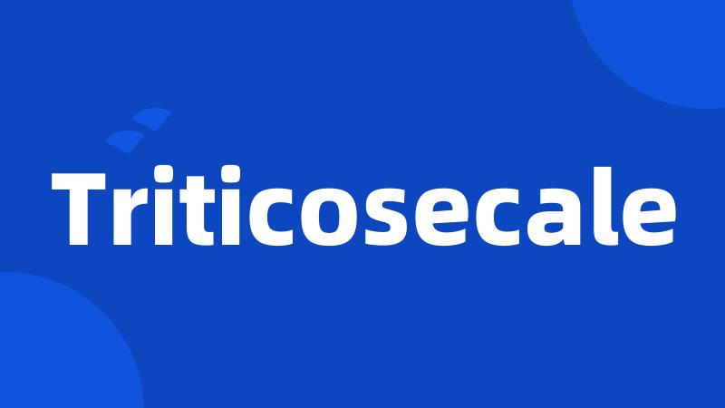 Triticosecale