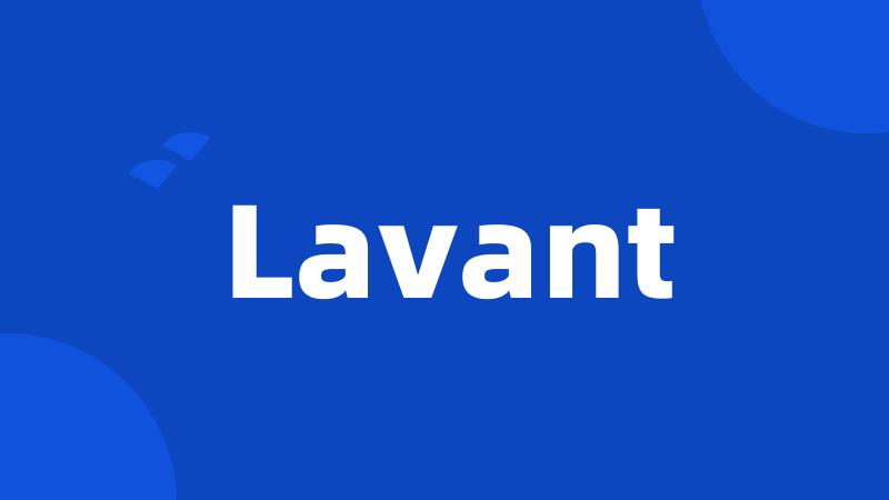 Lavant