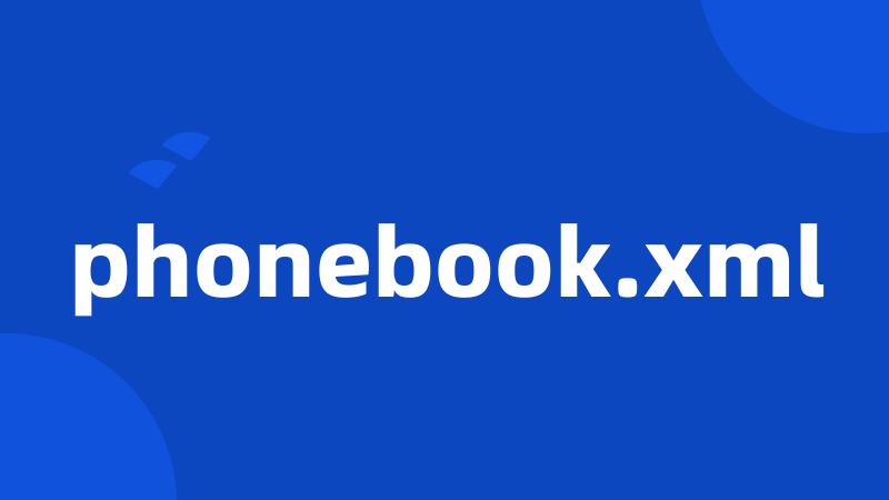 phonebook.xml