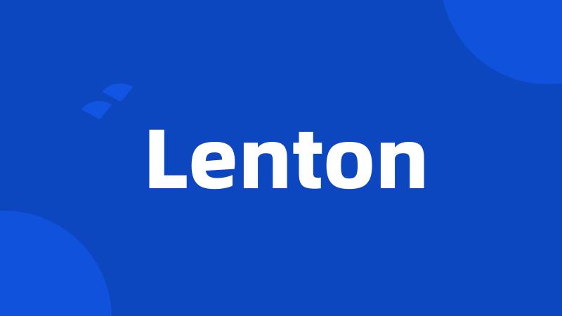 Lenton