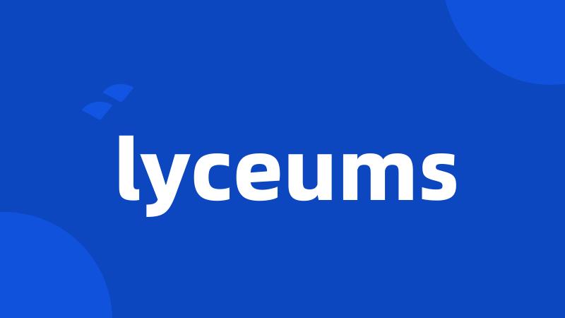 lyceums