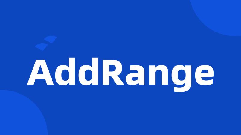 AddRange