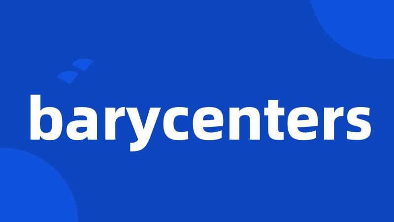 barycenters