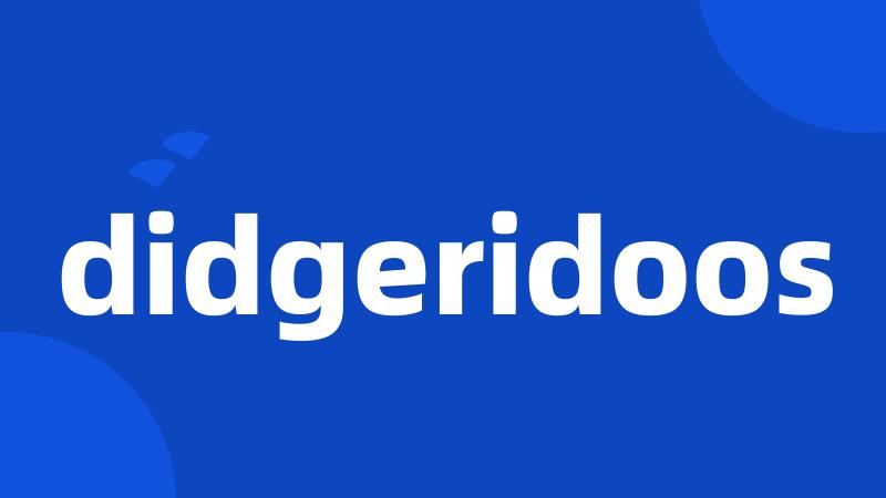 didgeridoos