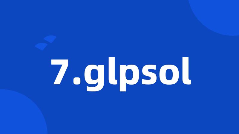 7.glpsol