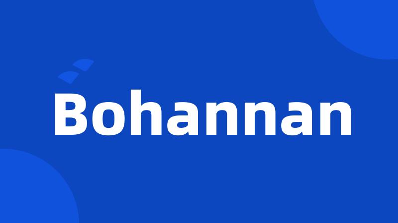 Bohannan