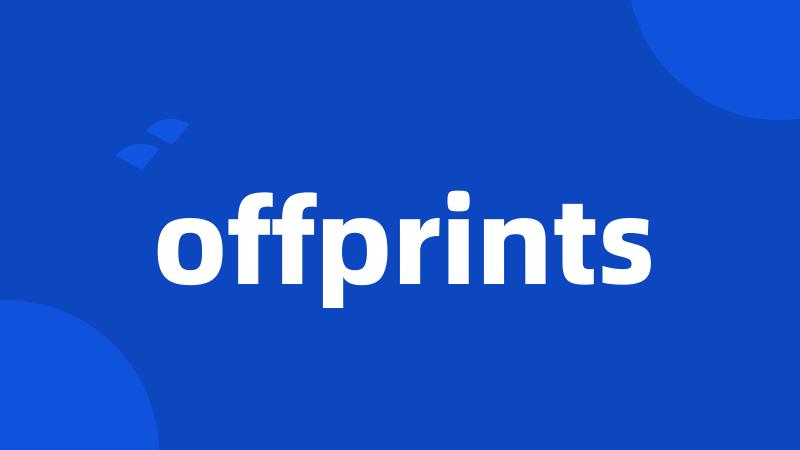 offprints