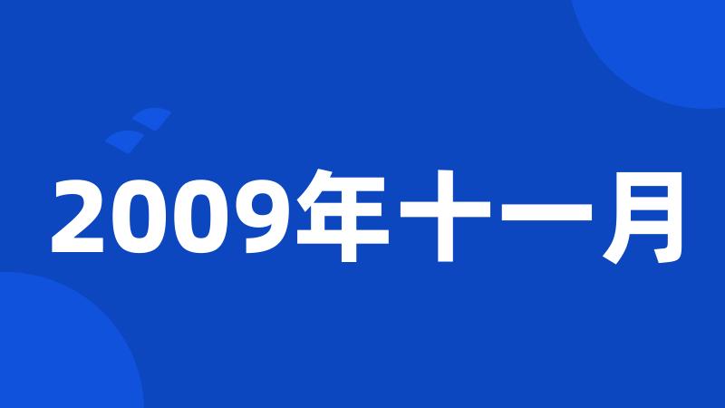 2009年十一月