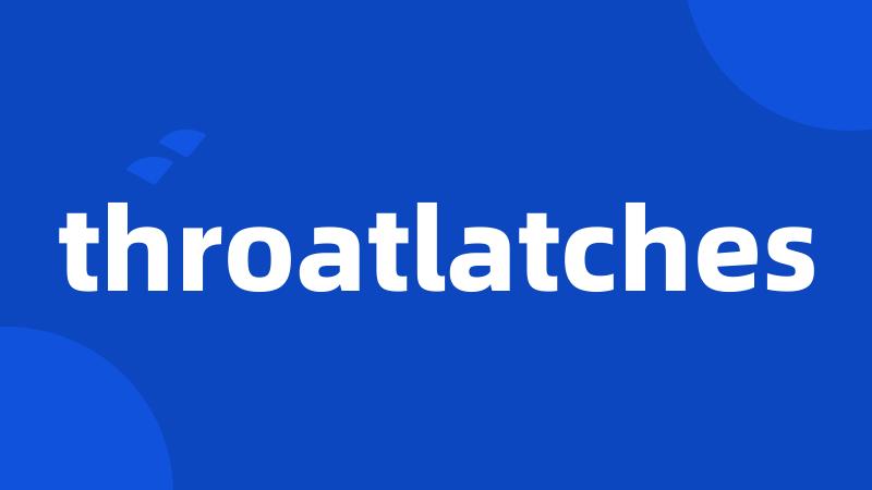 throatlatches