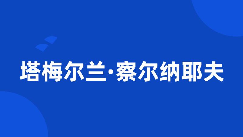 塔梅尔兰·察尔纳耶夫