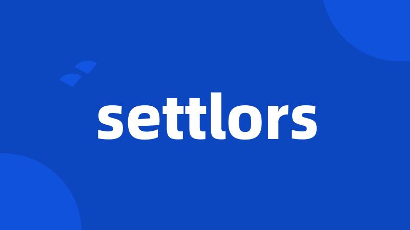 settlors