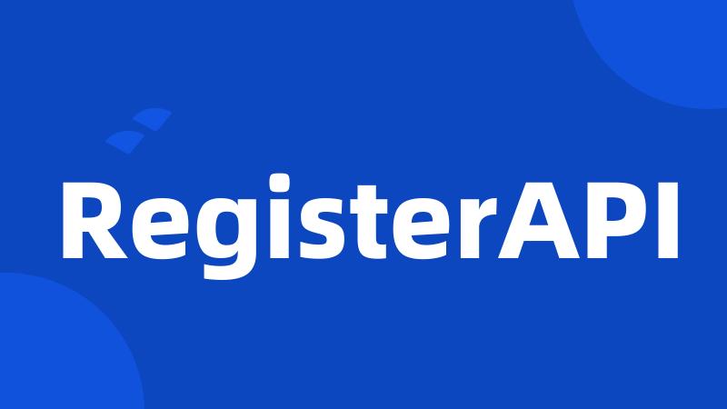 RegisterAPI