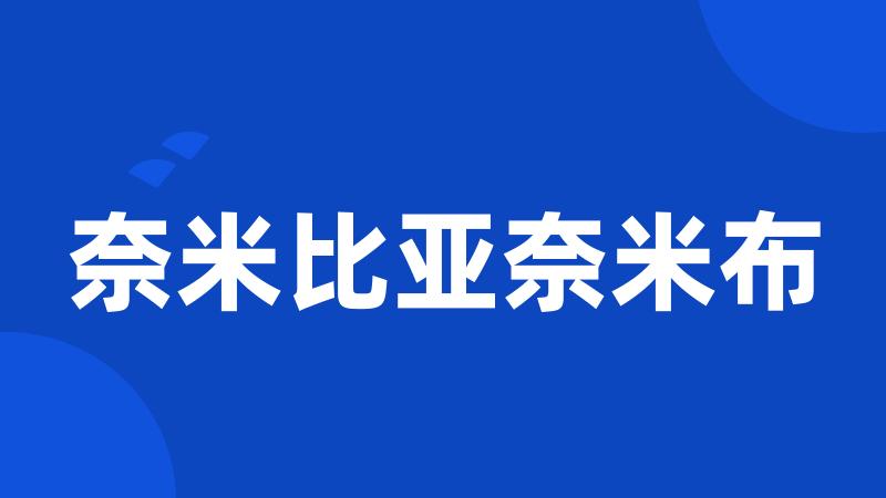 奈米比亚奈米布