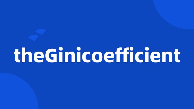 theGinicoefficient