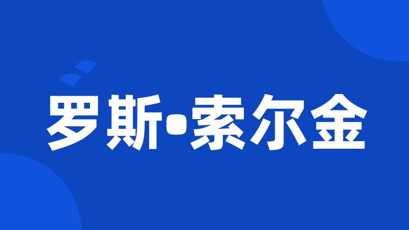 罗斯•索尔金