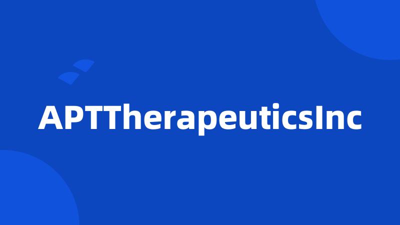 APTTherapeuticsInc