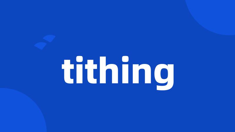 tithing