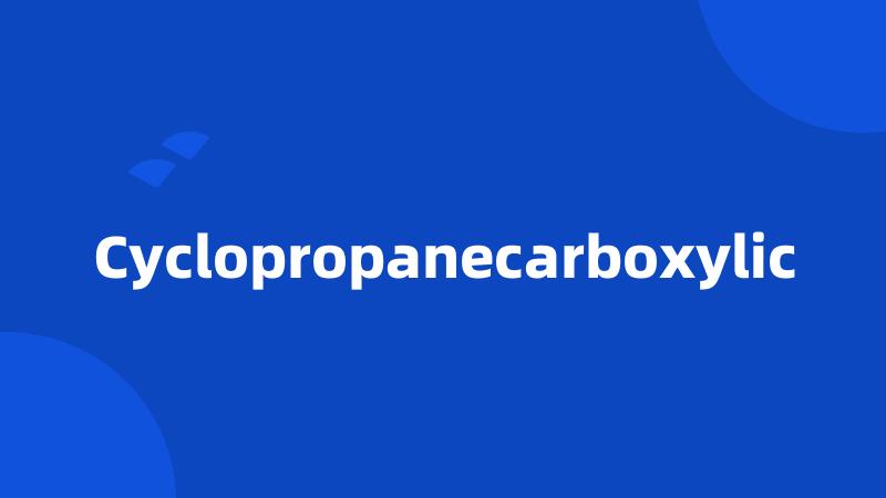 Cyclopropanecarboxylic