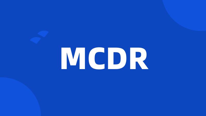 MCDR