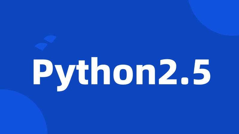 Python2.5