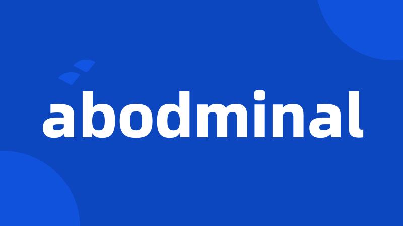 abodminal