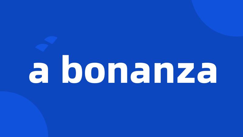 a bonanza