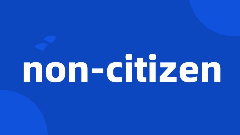 non-citizen