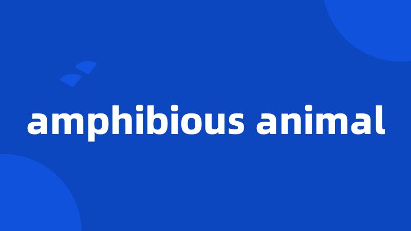 amphibious animal