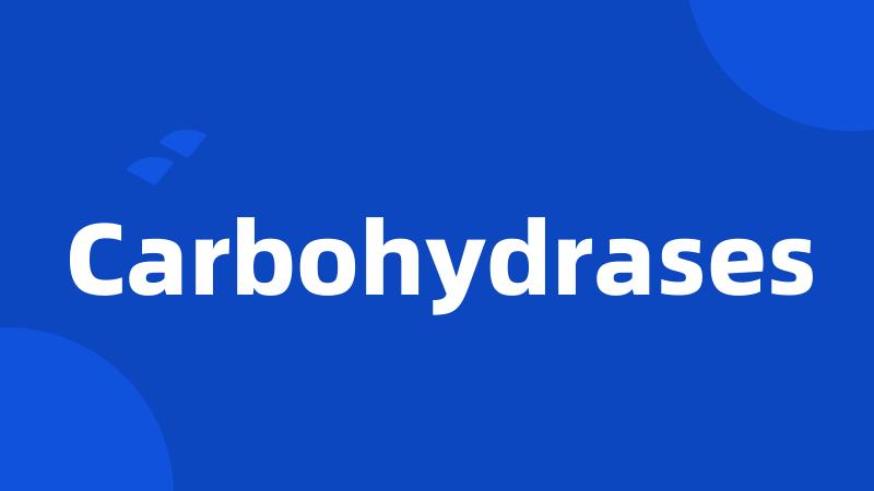 Carbohydrases