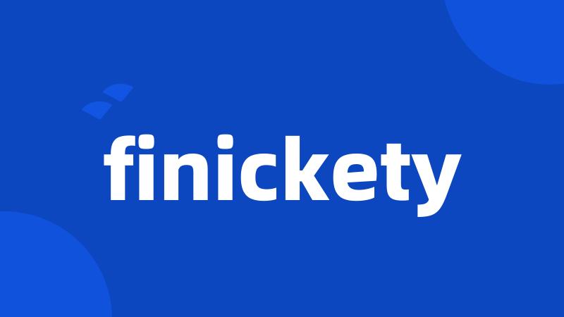 finickety