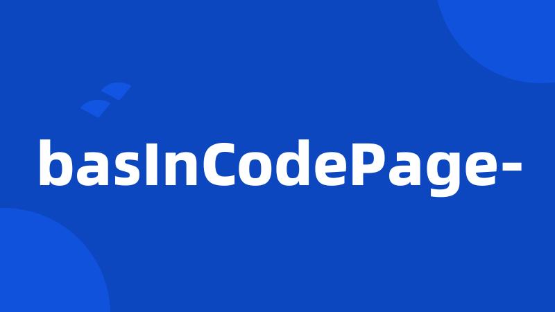 basInCodePage-