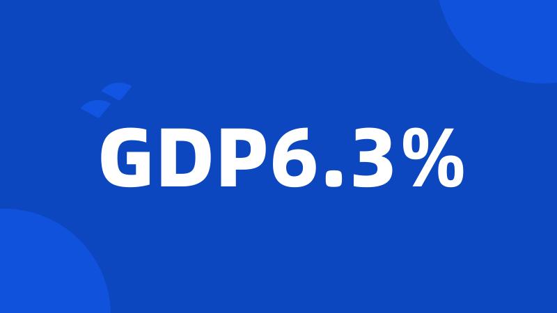 GDP6.3%