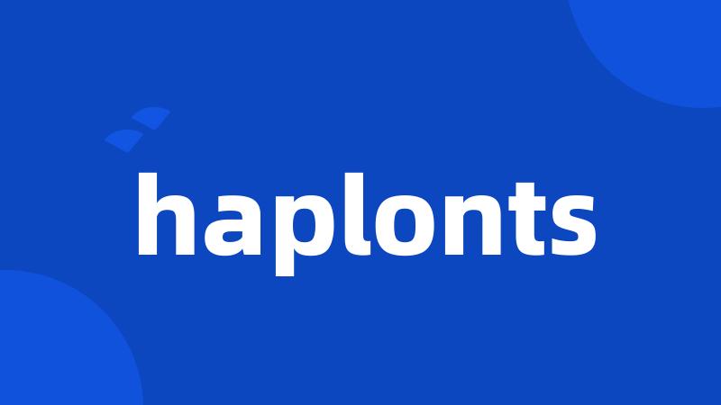 haplonts