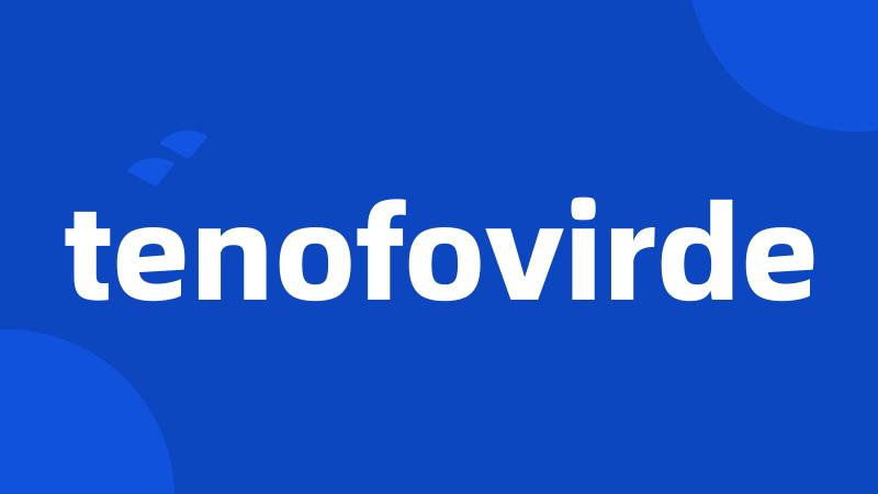 tenofovirde