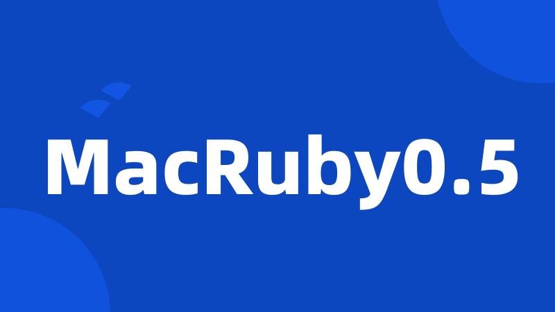 MacRuby0.5