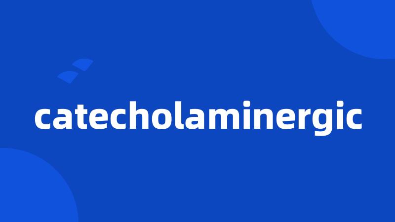 catecholaminergic