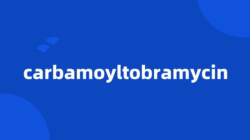 carbamoyltobramycin