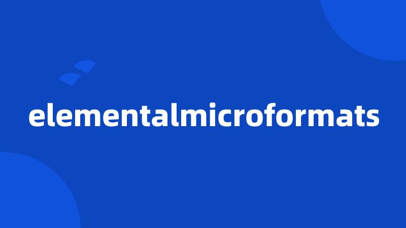 elementalmicroformats