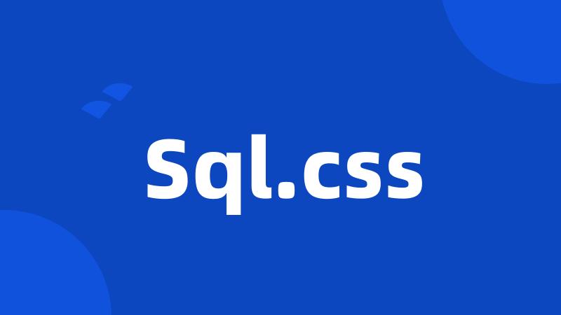 Sql.css