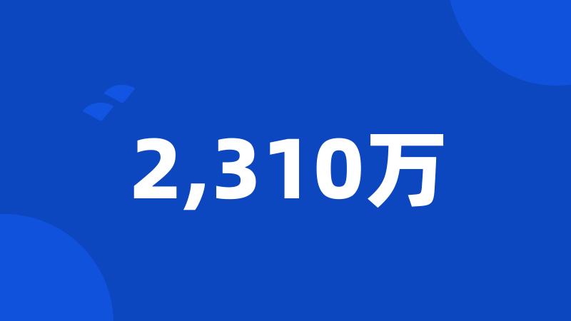 2,310万