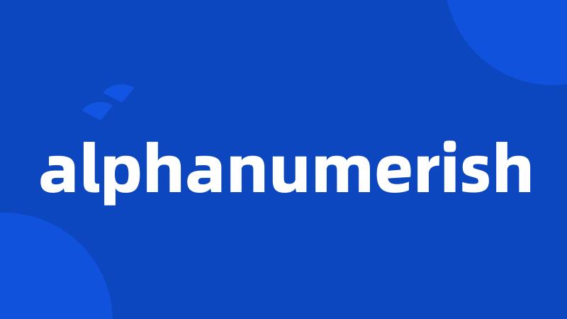 alphanumerish