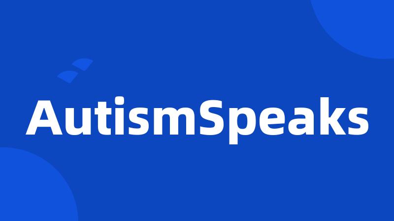 AutismSpeaks