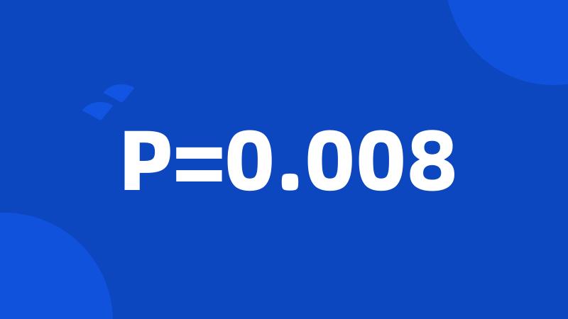 P=0.008