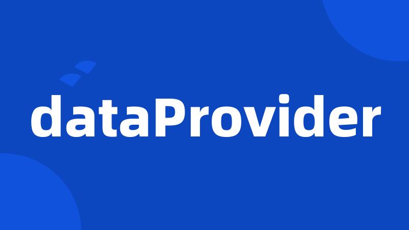 dataProvider