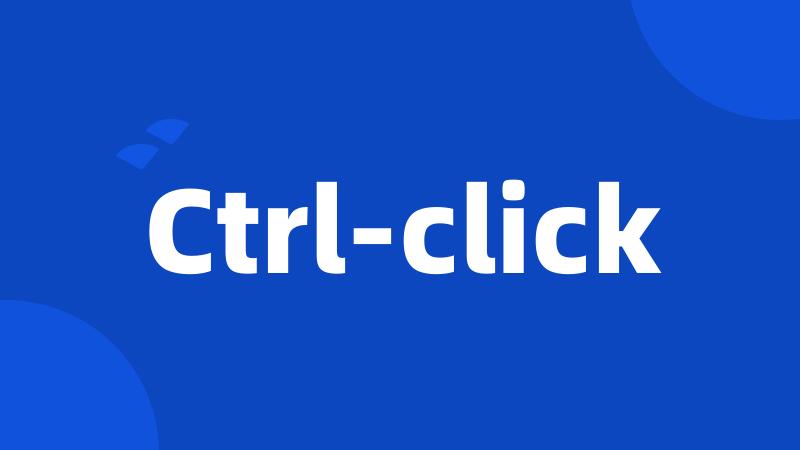 Ctrl-click