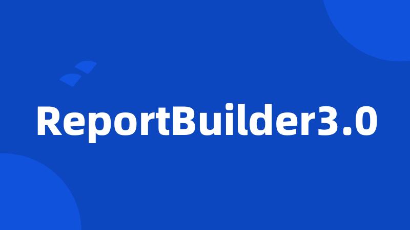 ReportBuilder3.0